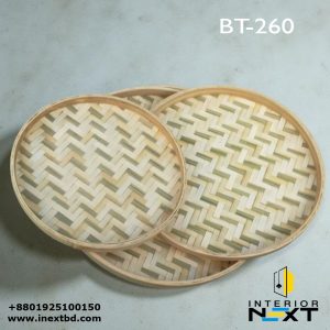 Storage Holder Handmade Round Bamboo Basket set