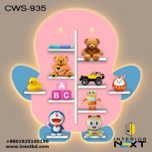 Honey Bee Wooden Wall Shelf with LED Lights